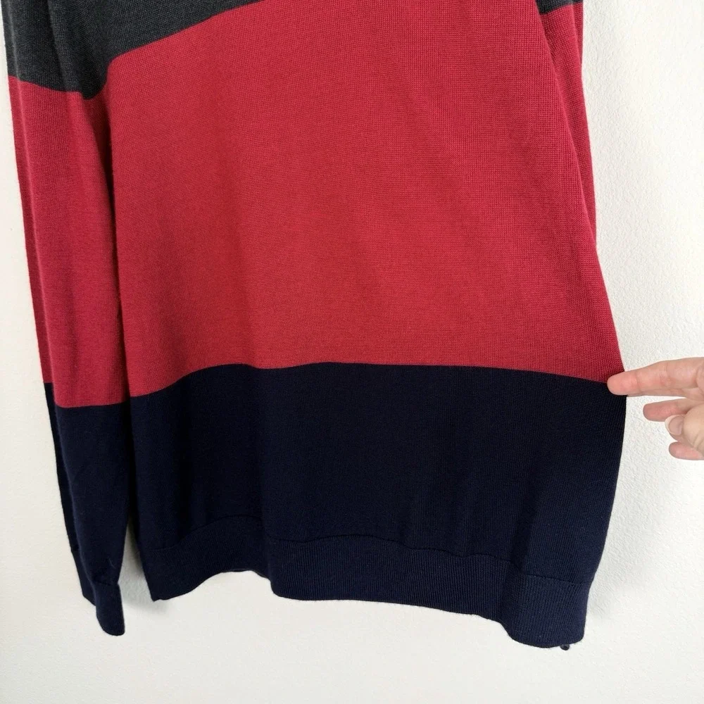 Banana Republic Merino Wool Pullover Sweater Mens XL Classic Preppy Colorblock
